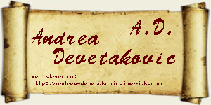 Andrea Devetaković vizit kartica